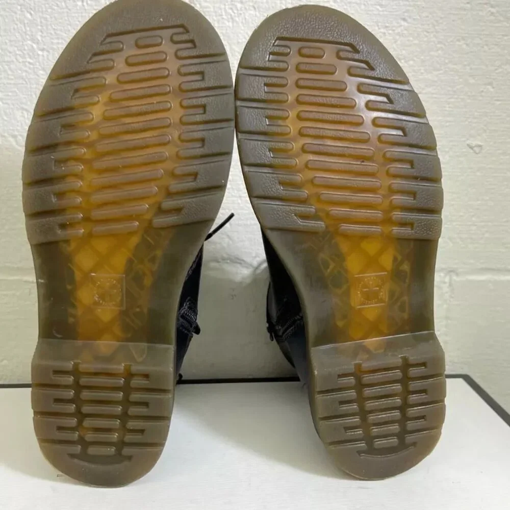 Dr. Martens Delaney AW004 Lace Up Zip Combat‎ Boot Junior Size US 3